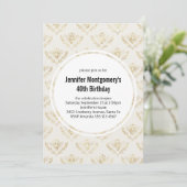 Golden Bumble Bee Pattern Geburtstag Einladung (Stehend Vorderseite)