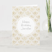 Golden Bumble Bee Pattern Geburtstag Karte (Vorderseite)
