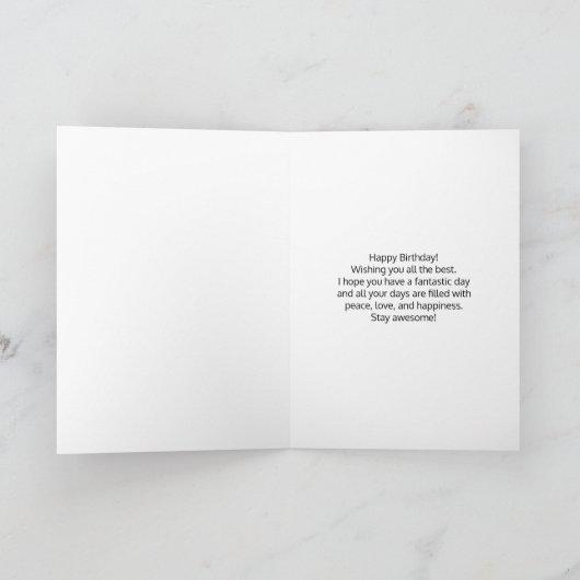 Golden Bumble Bee Pattern Geburtstag Karte (Innenseite)