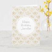 Golden Bumble Bee Pattern Geburtstag Karte (Gelbe Blume)