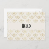 Golden Bumble Bee Pattern Postkarte (Vorne/Hinten)