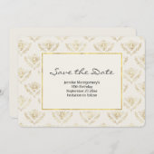 Golden Bumble Bee Pattern Save the Date (Vorne/Hinten)