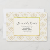 Golden Bumble Bee Pattern Save the Date (Vorderseite)