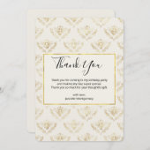 Golden Bumble Bee Pattern Vielen Dank Dankeskarte (Vorne/Hinten)