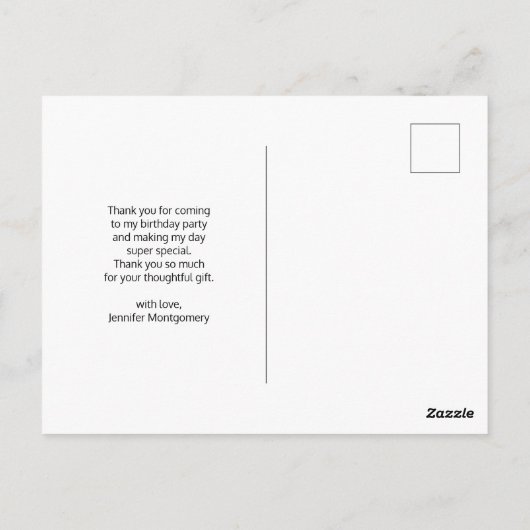 Golden Bumble Bee Pattern Vielen Dank Postkarte (Rückseite)