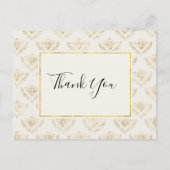 Golden Bumble Bee Pattern Vielen Dank Postkarte (Vorderseite)