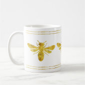 Golden Bumble Bee White Kaffeetasse (Links)