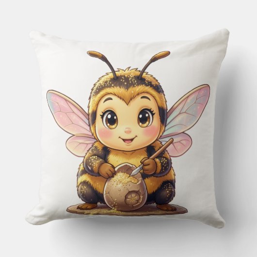 Golden Bumblebee in Bloom Dance.10 Kissen (Vorderseite)
