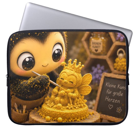 Golden Bumblebee in Bloom Dance.11 Laptopschutzhülle (Vorderseite)