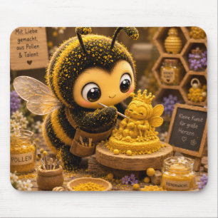 Golden Bumblebee in Bloom Dance.11 Mousepad
