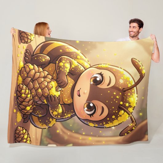 Golden Bumblebee in Bloom Dance.12 Fleecedecke (Beispiel)