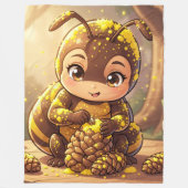 Golden Bumblebee in Bloom Dance.12 Fleecedecke (Vorderseite)