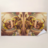 Golden Bumblebee in Bloom Dance.12 Strandtuch (Vorderseite)