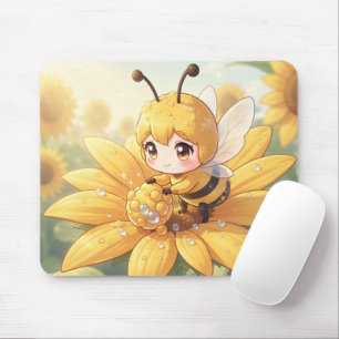 Golden Bumblebee in Bloom Dance.1 Mousepad