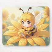 Golden Bumblebee in Bloom Dance.1 Mousepad (Vorne)