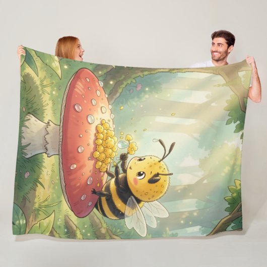 Golden Bumblebee in Bloom Dance.2 Fleecedecke (Beispiel)