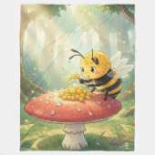 Golden Bumblebee in Bloom Dance.2 Fleecedecke (Vorderseite)