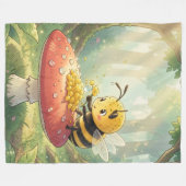 Golden Bumblebee in Bloom Dance.2 Fleecedecke (Vorderseite (Horizontal))