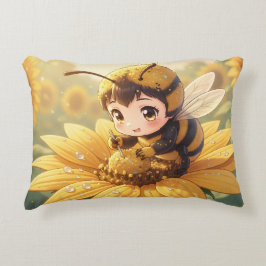 Golden Bumblebee in Bloom Dance.3 Dekokissen