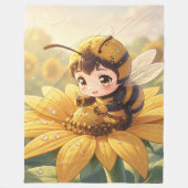 Golden Bumblebee in Bloom Dance.3 Fleecedecke (Vorderseite)