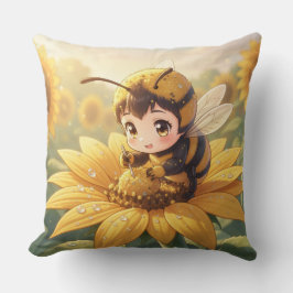 Golden Bumblebee in Bloom Dance.3 Kissen