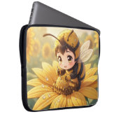 Golden Bumblebee in Bloom Dance.3 Laptopschutzhülle (Vorne Rechts)