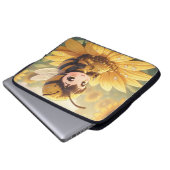 Golden Bumblebee in Bloom Dance.3 Laptopschutzhülle (Vorne Knopf)