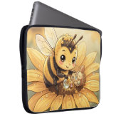 Golden Bumblebee in Bloom Dance.4 Laptopschutzhülle (Vorne Rechts)