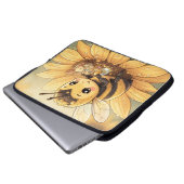 Golden Bumblebee in Bloom Dance.4 Laptopschutzhülle (Vorne Knopf)