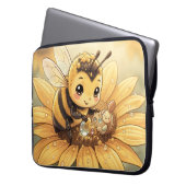 Golden Bumblebee in Bloom Dance.4 Laptopschutzhülle (Vorderseite Links)