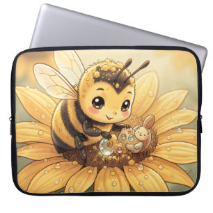 Golden Bumblebee in Bloom Dance.4 Laptopschutzhülle