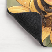 Golden Bumblebee in Bloom Dance.4 Mousepad (Ecke)