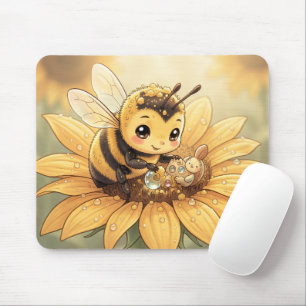 Golden Bumblebee in Bloom Dance.4 Mousepad