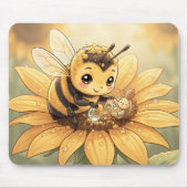 Golden Bumblebee in Bloom Dance.4 Mousepad (Vorne)