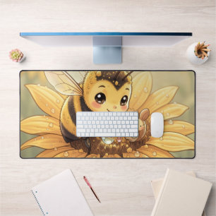 Golden Bumblebee in Bloom Dance.4 Schreibtischunterlage