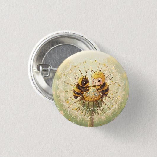 Golden Bumblebee in Bloom Dance.5 Button (Vorne & Hinten)
