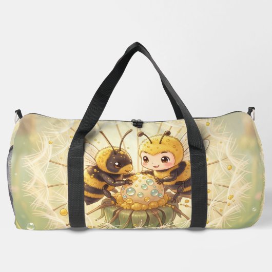 Golden Bumblebee in Bloom Dance.5 Duffle Bag (Rückseite)