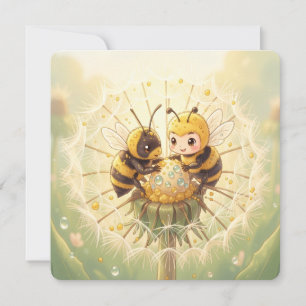 Golden Bumblebee in Bloom Dance.5 Feiertagskarte