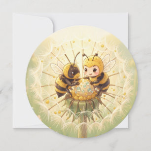 Golden Bumblebee in Bloom Dance.5 Feiertagskarte