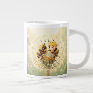 Golden Bumblebee in Bloom Dance.5 Jumbo-Tasse