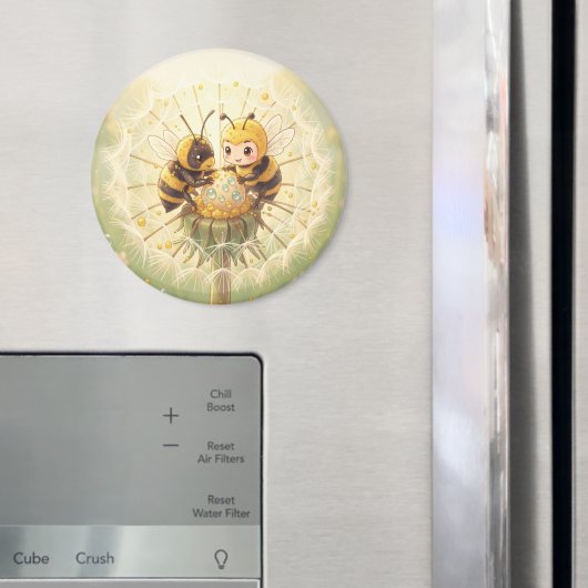 Golden Bumblebee in Bloom Dance.5 Magnet (In Situ (Kühlschrank))