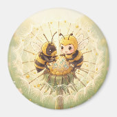 Golden Bumblebee in Bloom Dance.5 Magnet (Vorne)