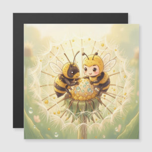 Golden Bumblebee in Bloom Dance.5 Magnetkarte