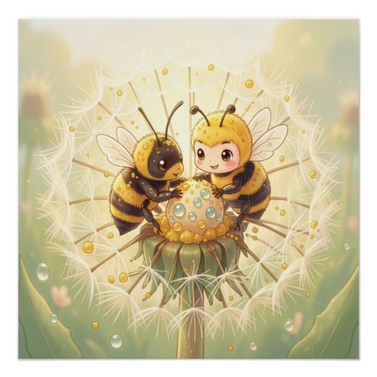 Golden Bumblebee in Bloom Dance.5 Poster (Vorderseite)