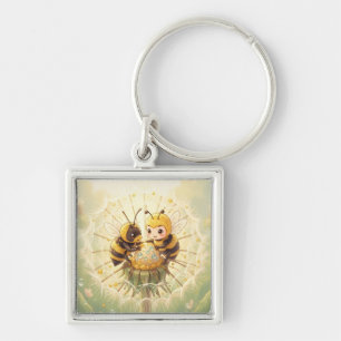 Golden Bumblebee in Bloom Dance.5 Schlüsselanhänger