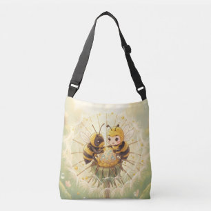 Golden Bumblebee in Bloom Dance.5 Tragetaschen Mit Langen Trägern