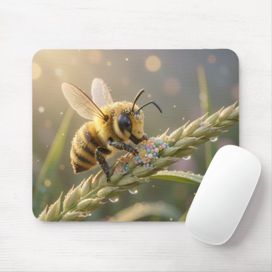 Golden Bumblebee in Bloom Dance.7 Mousepad (Mit Mouse)