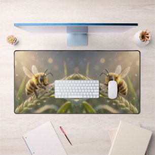 Golden Bumblebee in Bloom Dance.7 Schreibtischunterlage