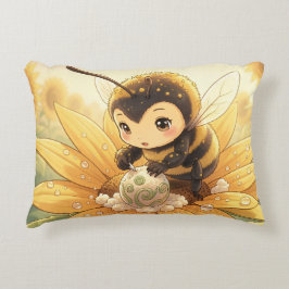 Golden Bumblebee in Bloom Dance.8 Dekokissen
