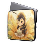 Golden Bumblebee in Bloom Dance.8 Laptopschutzhülle (Vorderseite Links)